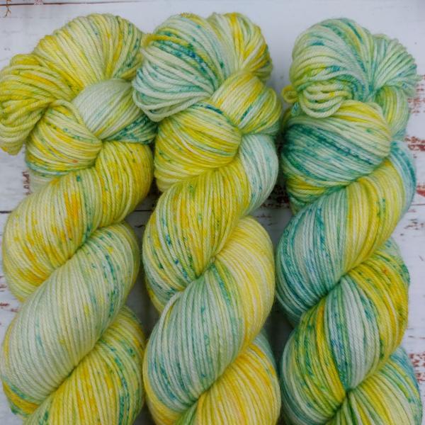 Preview: Merino-Sockenwolle Hightwist Flimmergras 100g (4-fädig) Bild 2