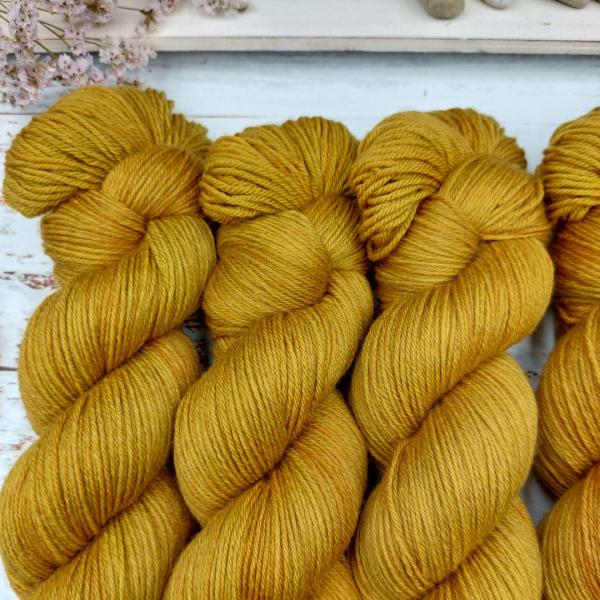 Merino-Sockenwolle Hightwist Zimtlicht 100g (4-fädig) Bild 2