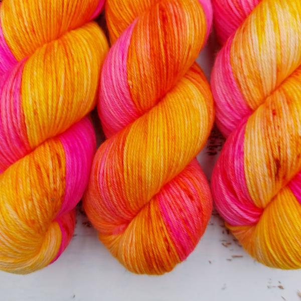 Merino-Sockenwolle Hightwist Feuerfrucht 100g (4-fädig) Bild 3