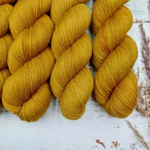 Merino-Sockenwolle Hightwist Zimtlicht 100g (4-fädig) Bild 3